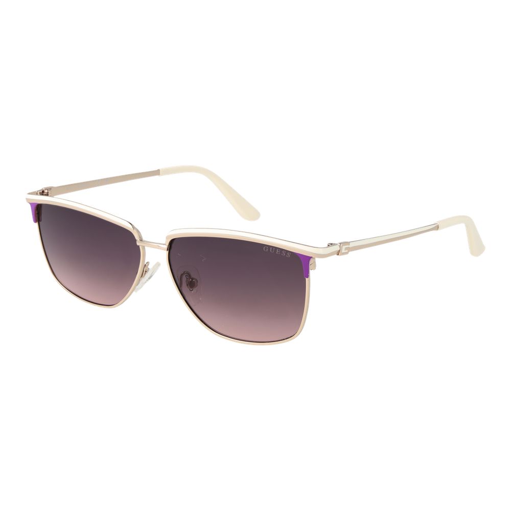 Guess Weiße Sonnenbrille mit Metallrahmen