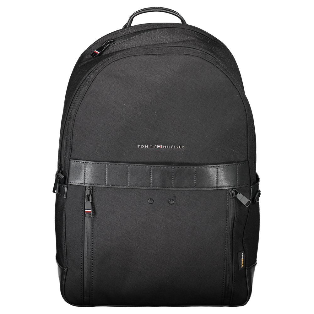 Tommy Hilfiger Schwarzer Nylon-Rucksack fĂŒr MĂ€nner