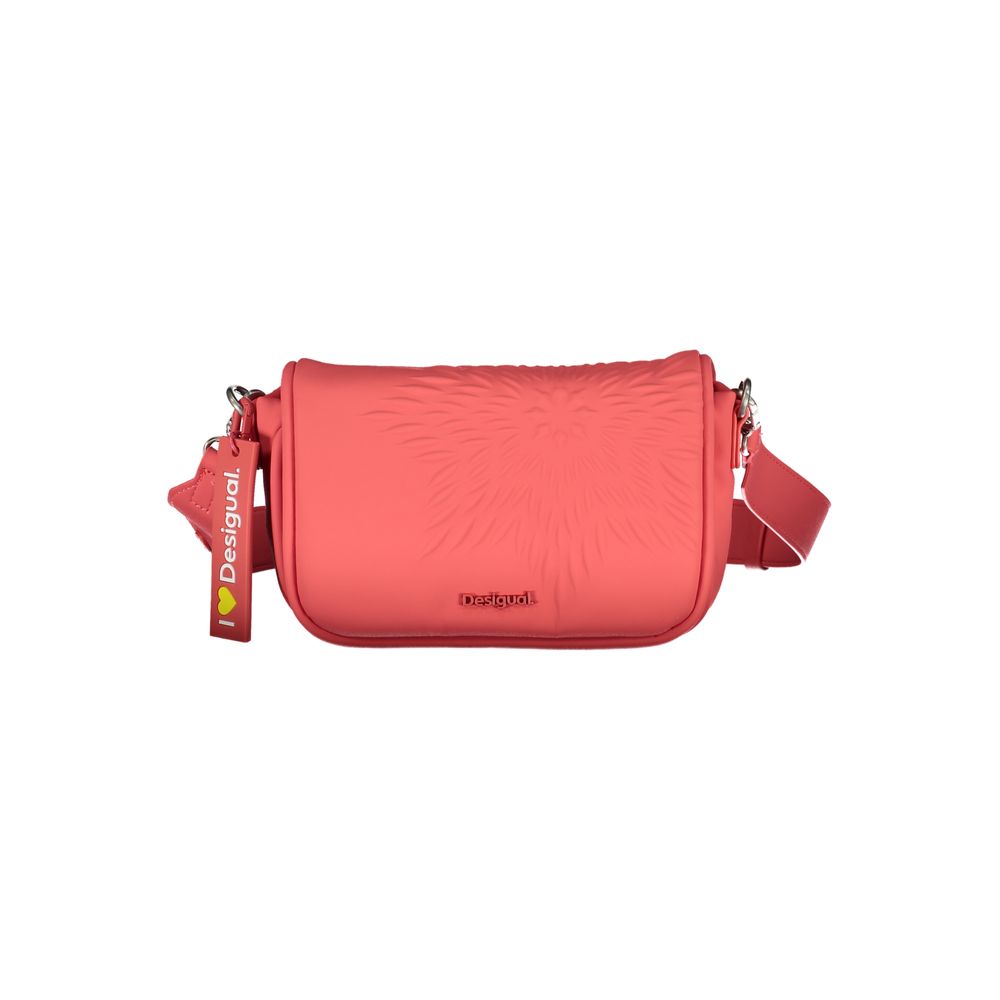 Desigual Rote Polyethylen-Handtasche