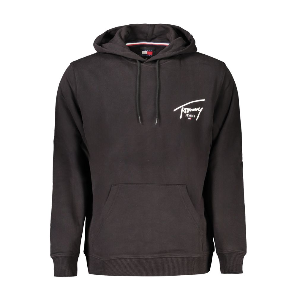 Tommy Hilfiger Schwarzer Baumwollpullover fĂŒr MĂ€nner