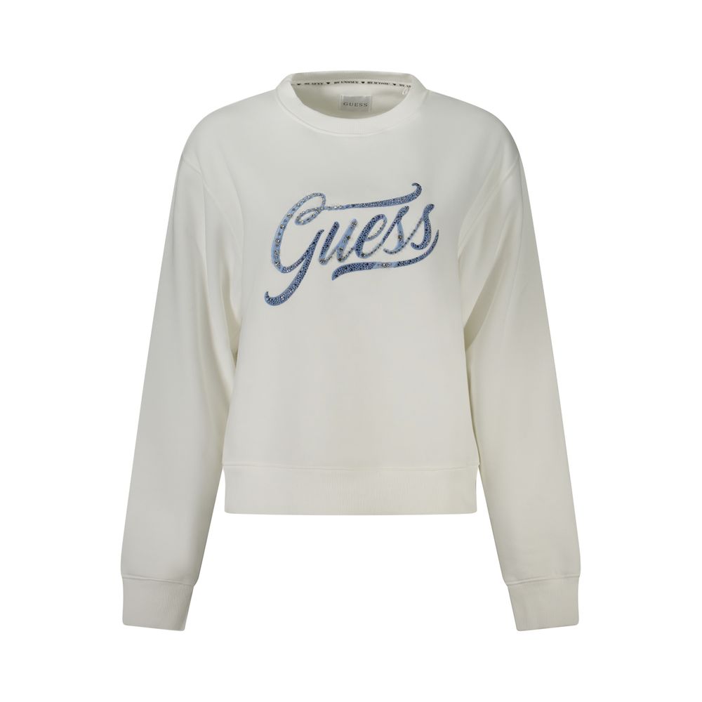 Guess Jeans Weißer Baumwollpullover für Frauen