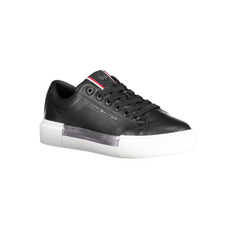 Tommy Hilfiger Schwarzes Leder Damen Sneaker – Bild 3