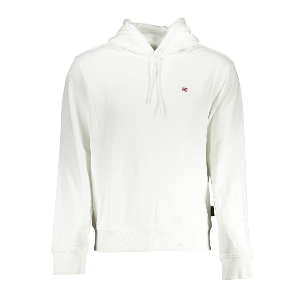 Napapijri Eleganter weißer Kapuzenpullover aus Baumwolle