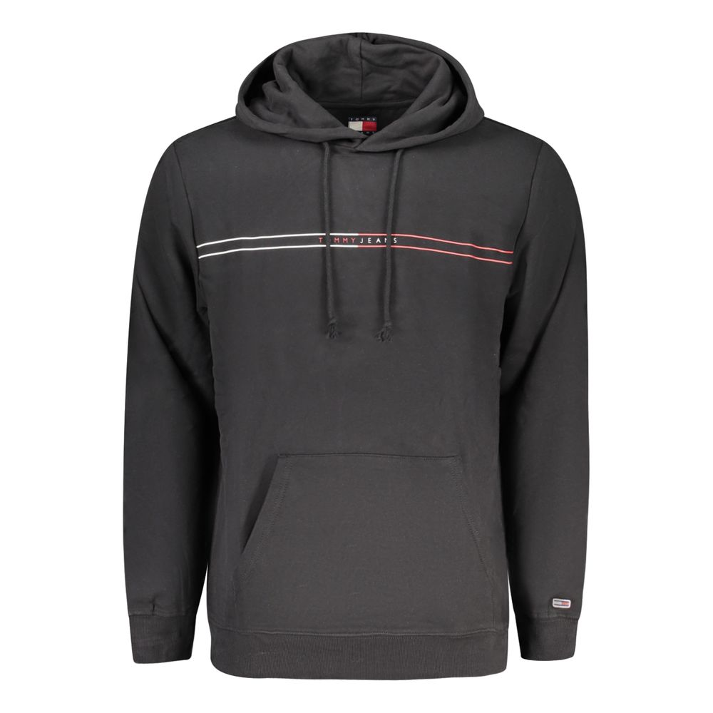 Tommy Hilfiger Schwarzer Baumwollpullover fĂŒr MĂ€nner