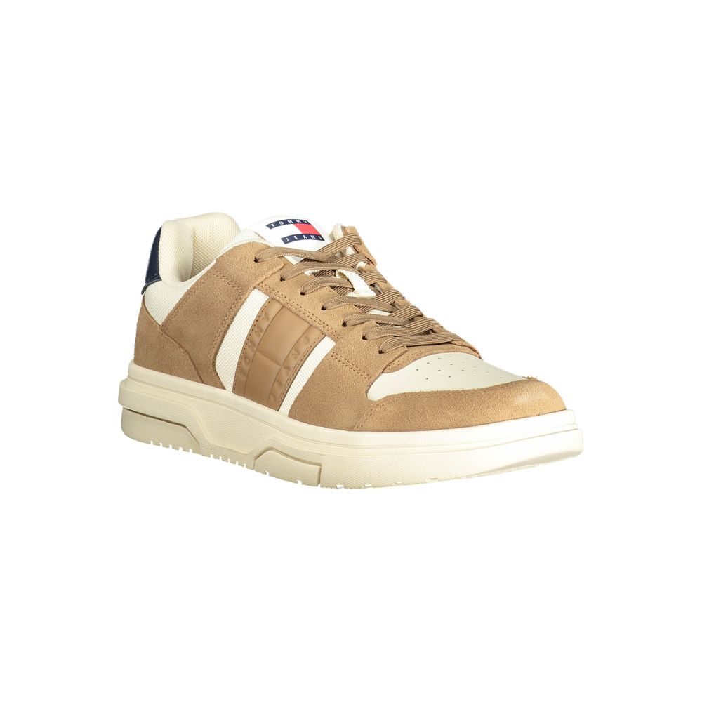 Tommy Hilfiger Beige Leder Herren Sneaker – Bild 2