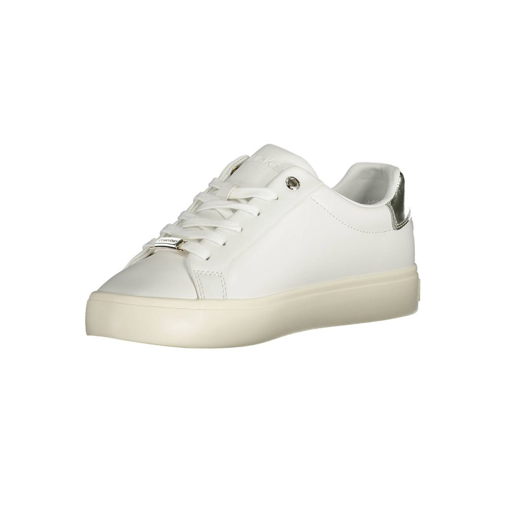 Calvin Klein Weißes Leder Damen Sneaker – Bild 3