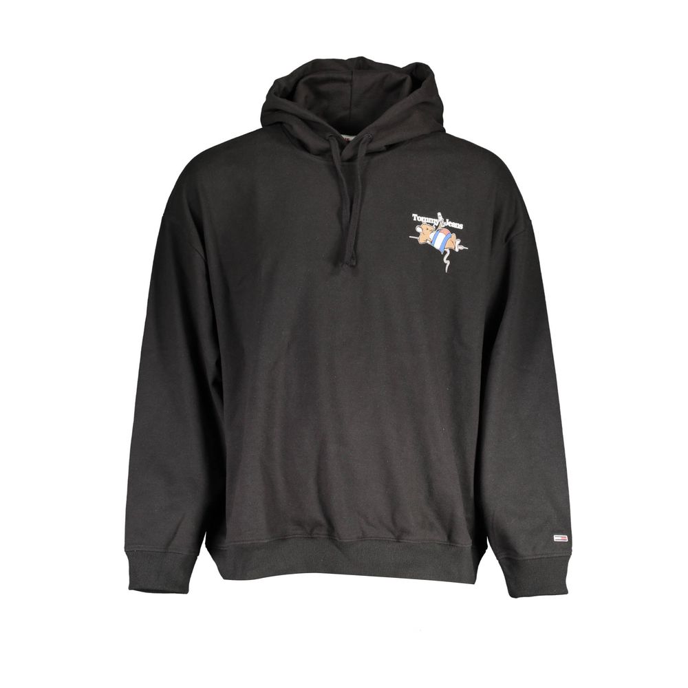 Tommy Hilfiger Schwarzer Baumwollpullover fĂŒr MĂ€nner