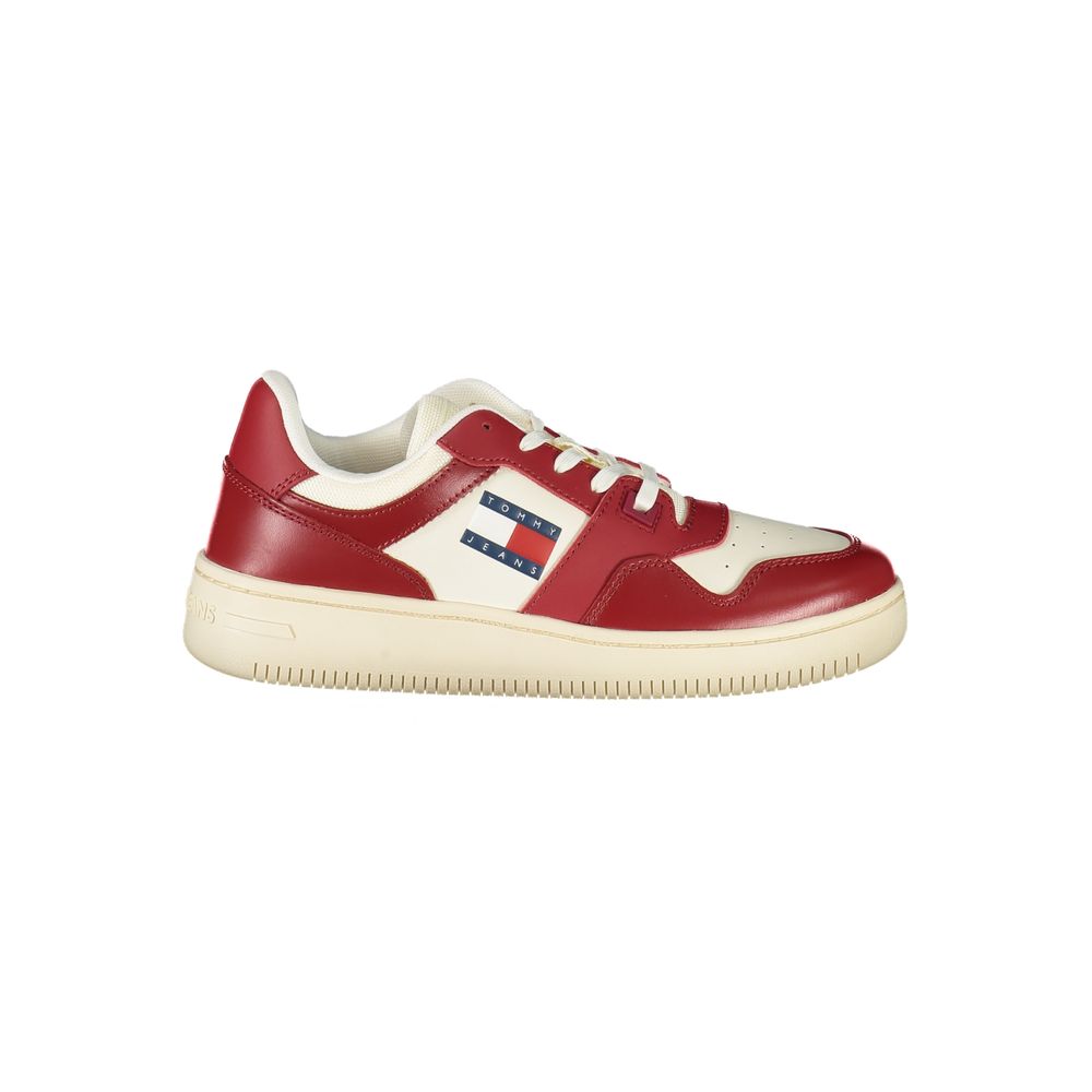 Tommy Hilfiger Rote Leder Damen Sneaker