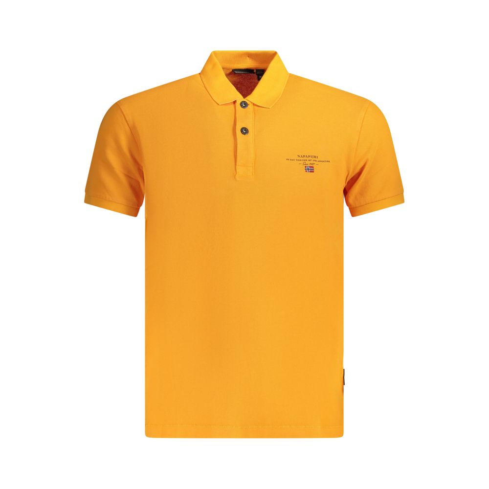 Napapijri Orangefarbenes Baumwoll-Poloshirt für Männer