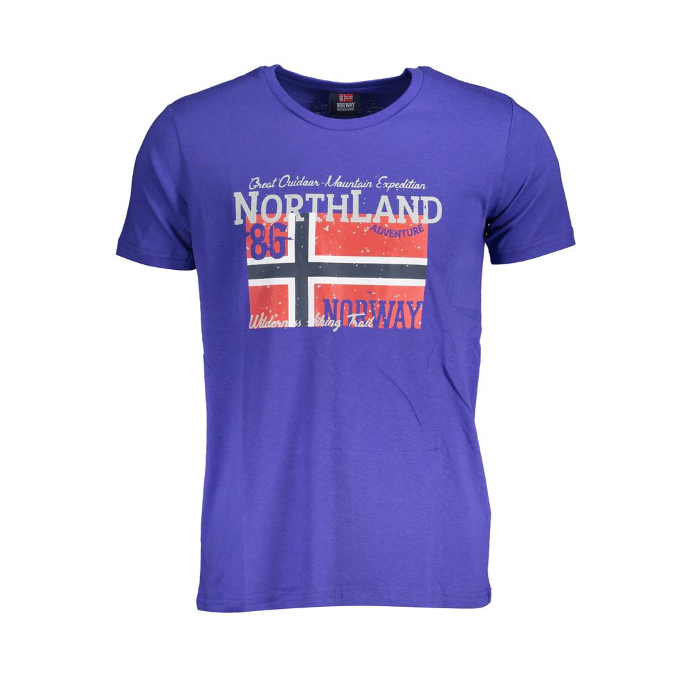 Norway 1963 Blau Baumwolle Männer T-Shirt