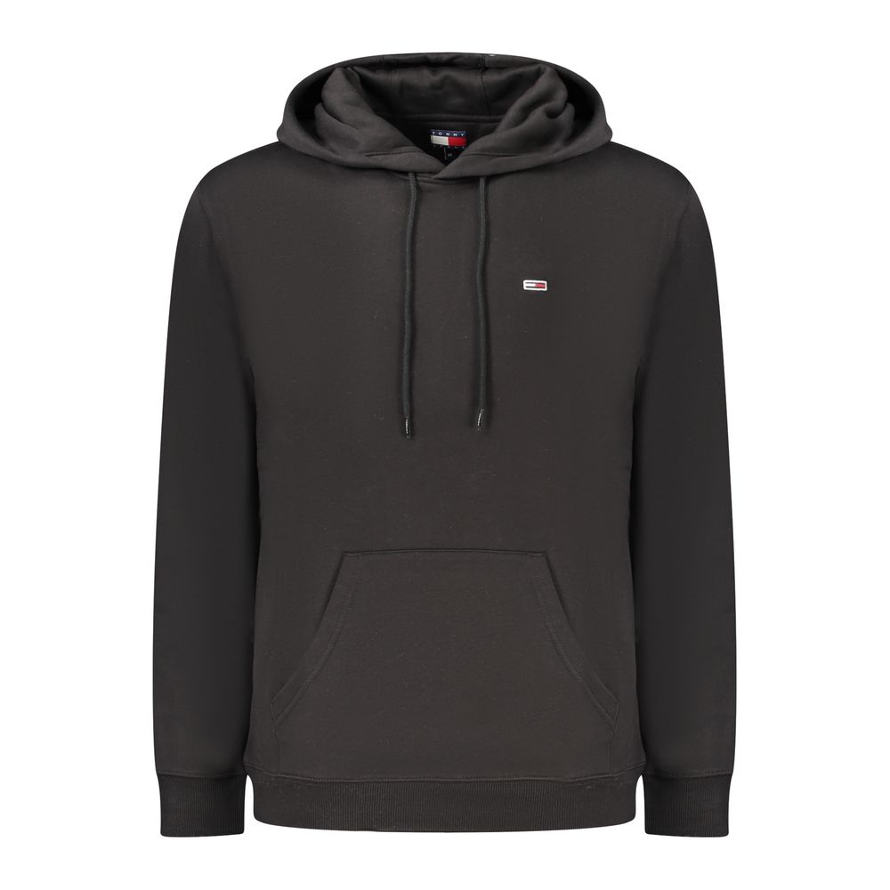 Tommy Hilfiger Schwarzer Baumwollpullover fĂŒr MĂ€nner