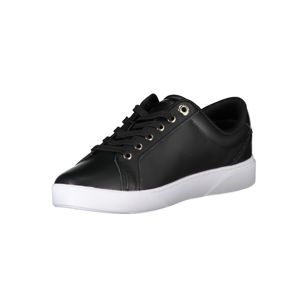 Tommy Hilfiger Schwarzes Leder Damen Sneaker – Bild 3