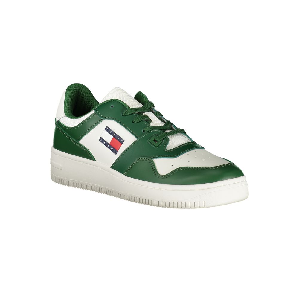 Tommy Hilfiger Grünes Leder Herren Sneaker – Bild 2