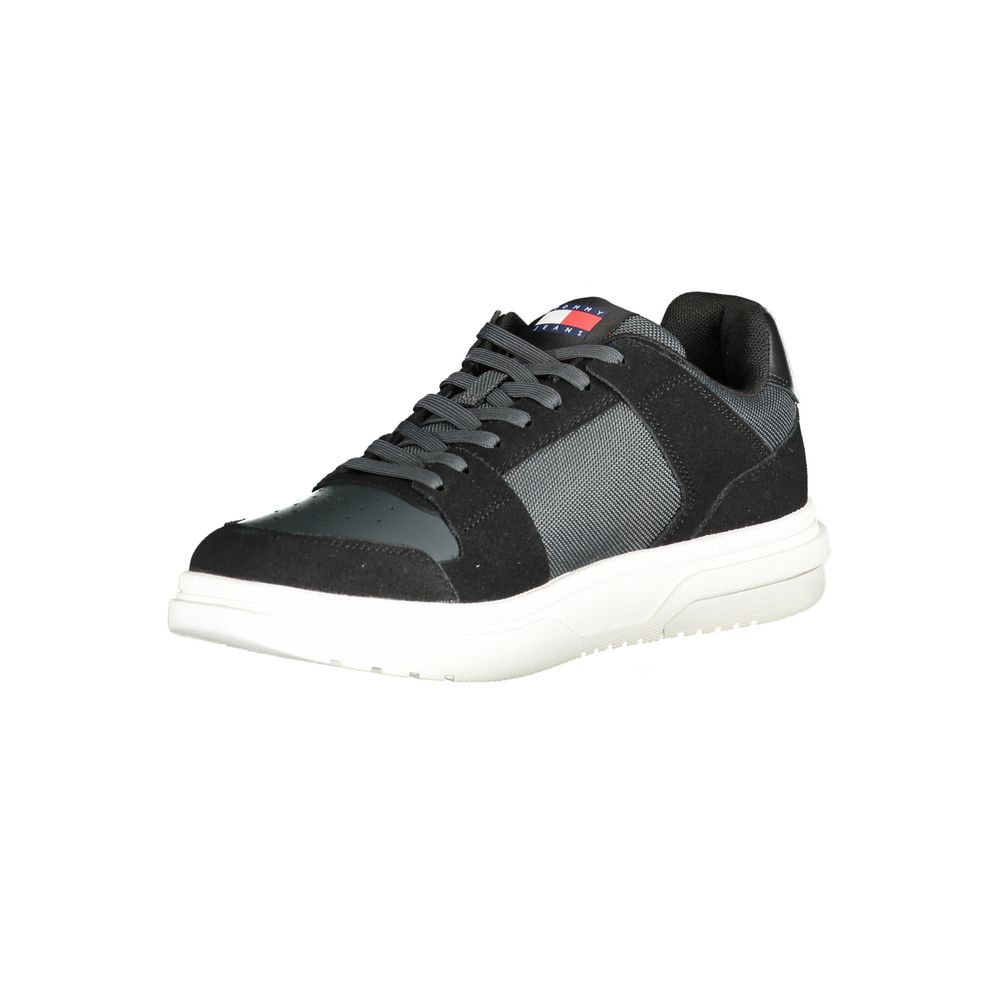 Tommy Hilfiger Schwarzes Leder Herren Sneaker – Bild 3