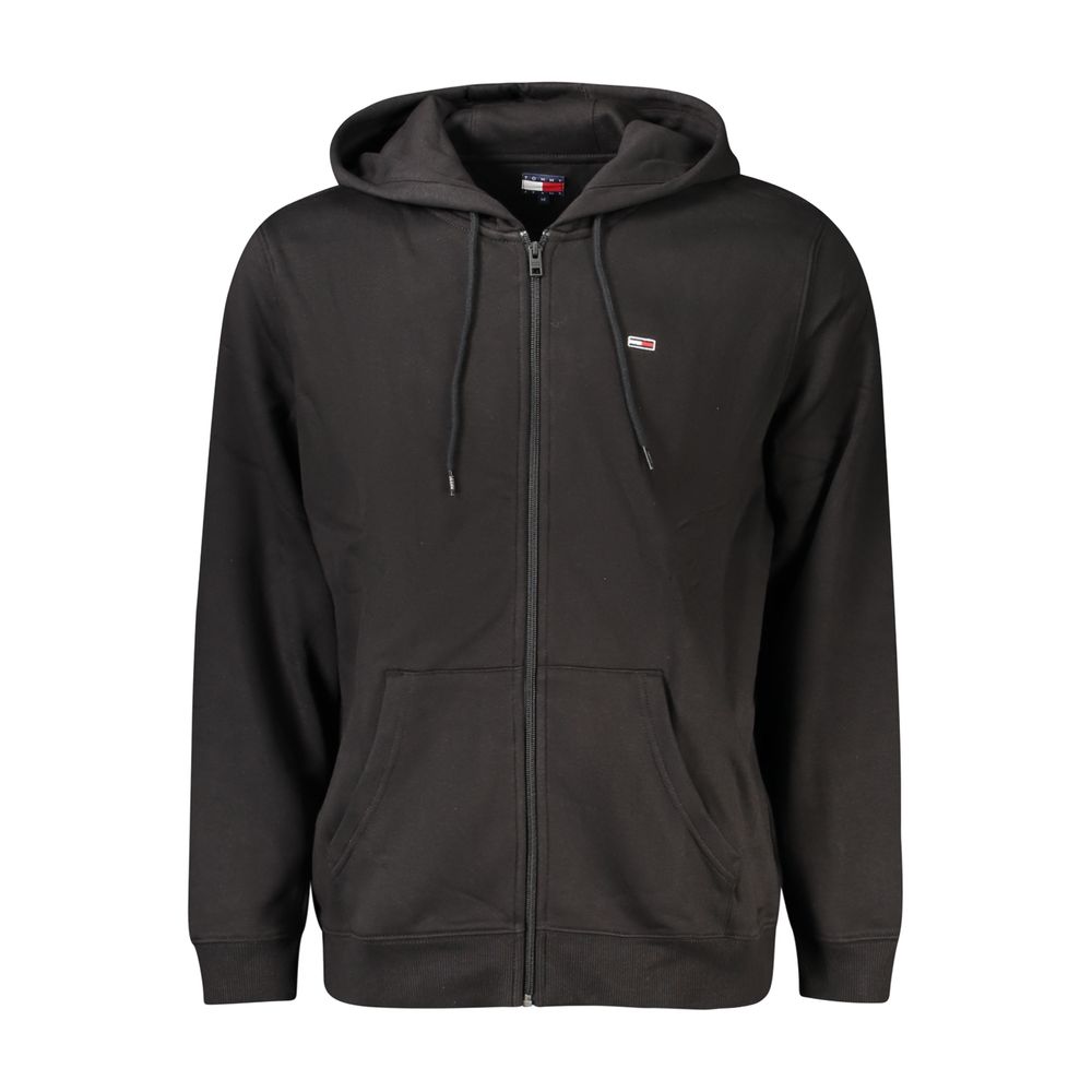 Tommy Hilfiger Schwarzer Baumwollpullover fĂŒr MĂ€nner