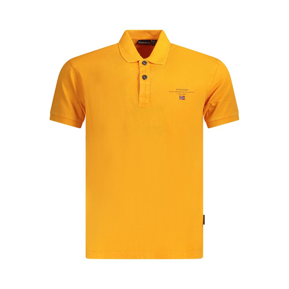Napapijri Orangefarbenes Baumwoll-Poloshirt für Männer