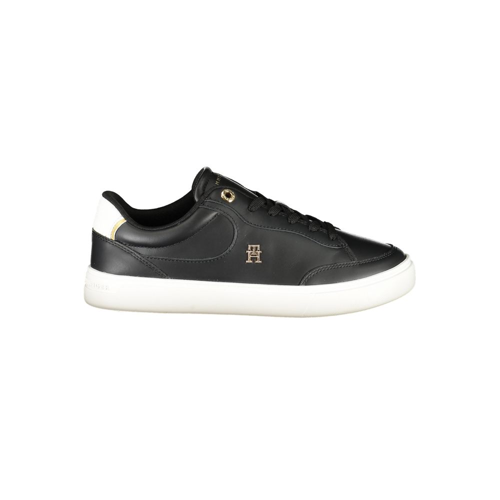 Tommy Hilfiger Schwarzes Leder Damen Sneaker