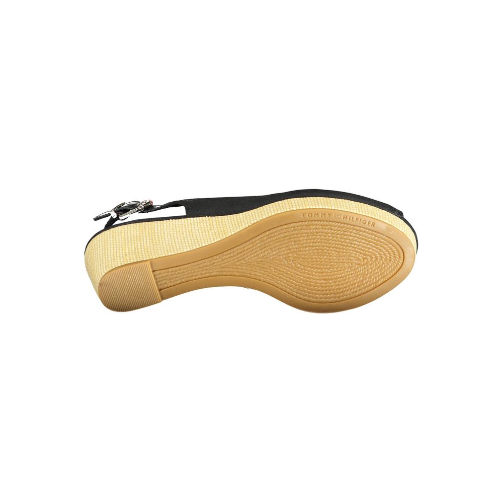 Tommy Hilfiger Schwarze Leder Damen Sandale – Bild 2