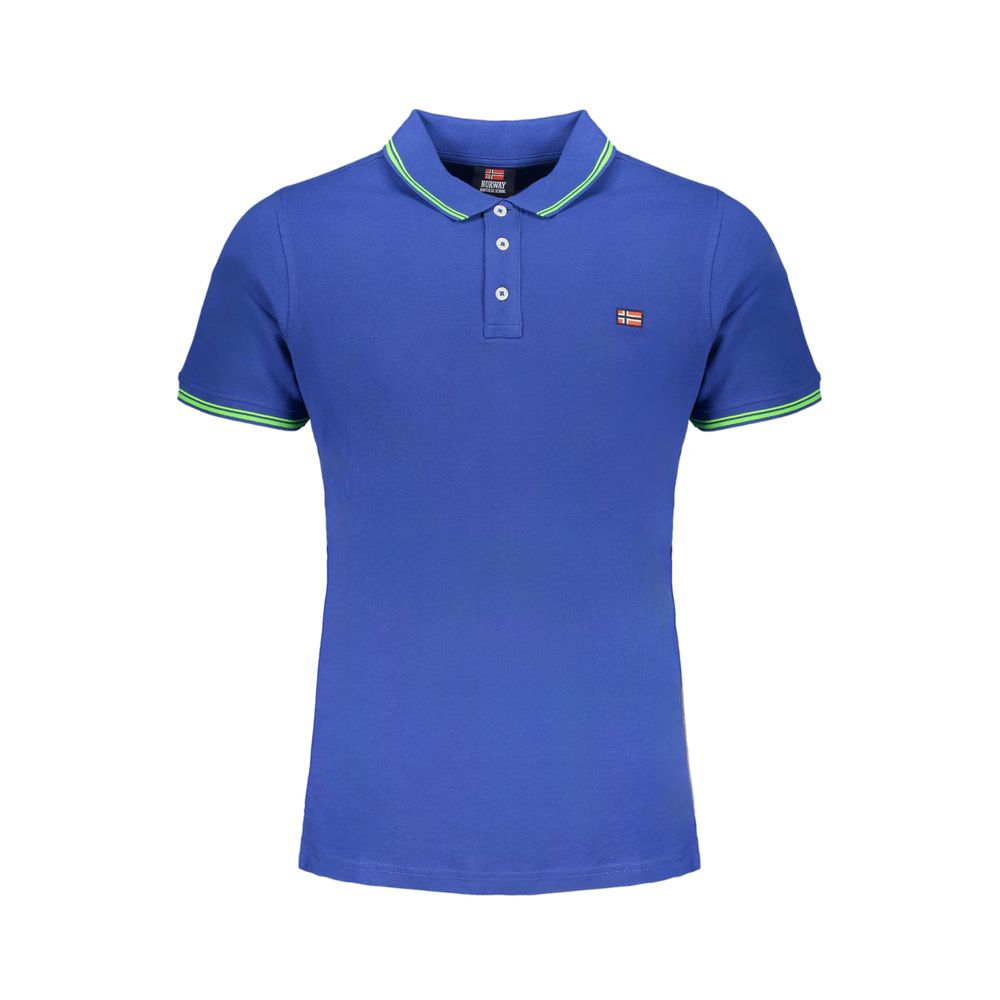 Norway 1963 Blaues Baumwoll-Poloshirt