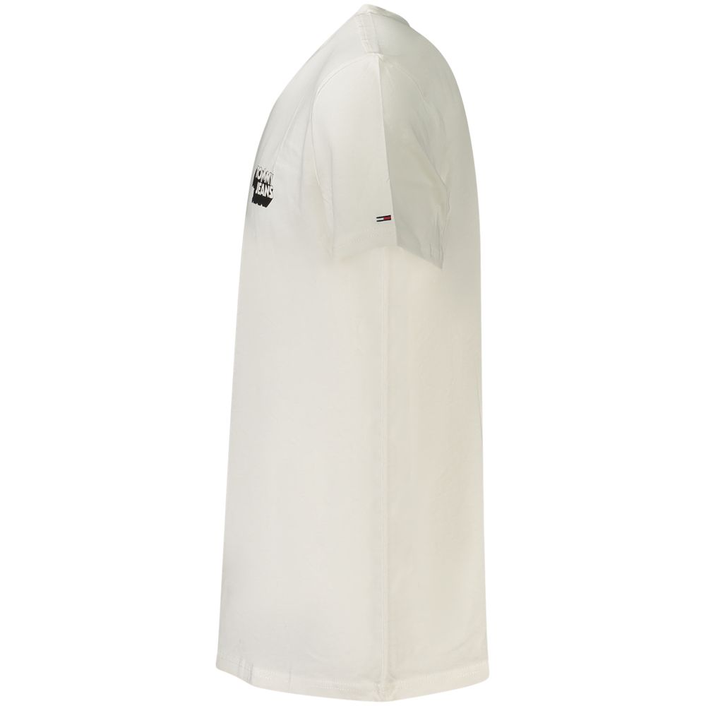 Tommy Hilfiger Weißes Baumwolle Männer T-Shirt – Bild 3