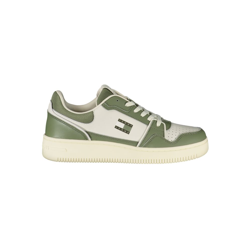 Tommy Hilfiger Grünes Leder Herren Sneaker
