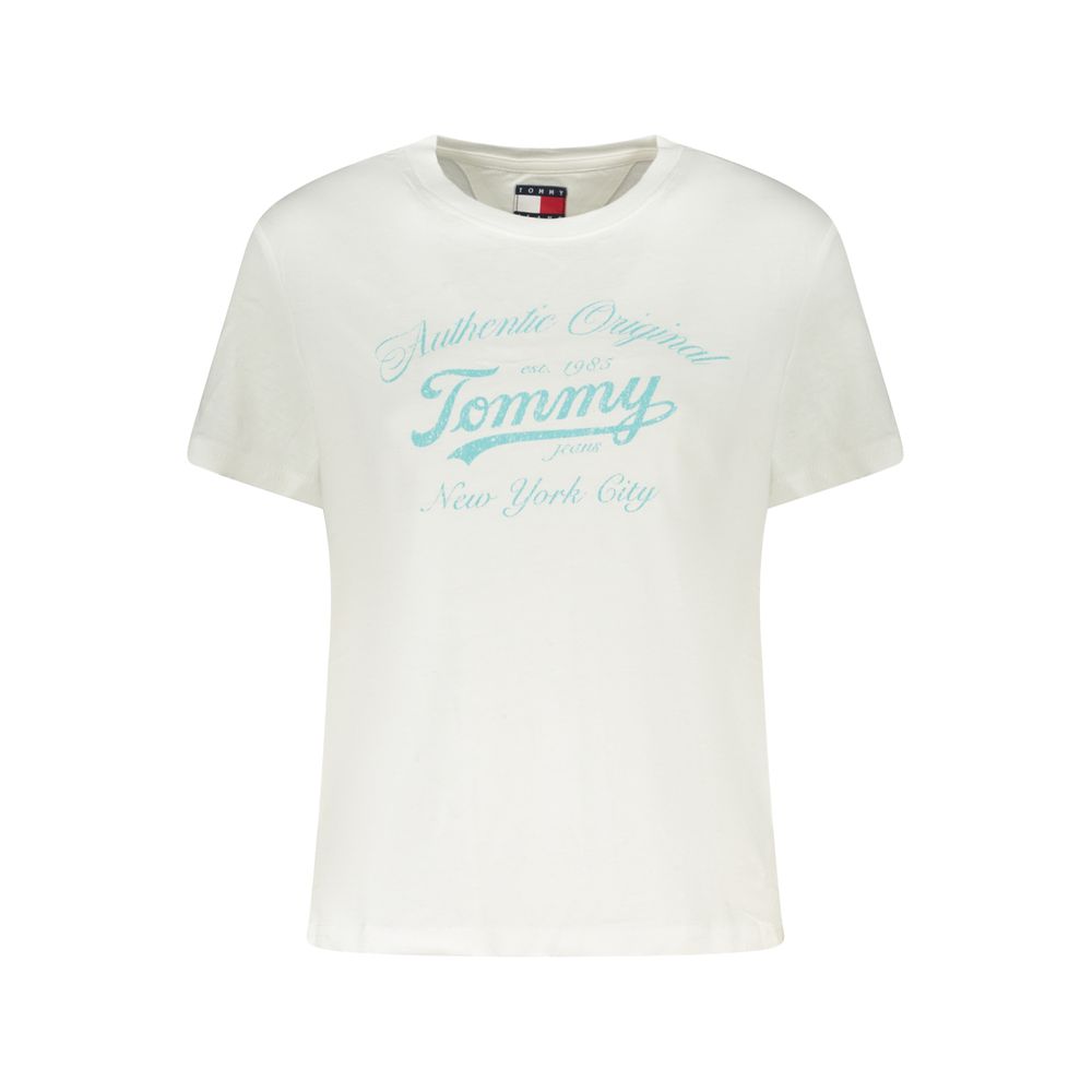 Tommy Hilfiger WeiĂes T-Shirt aus Baumwolle fĂŒr Frauen