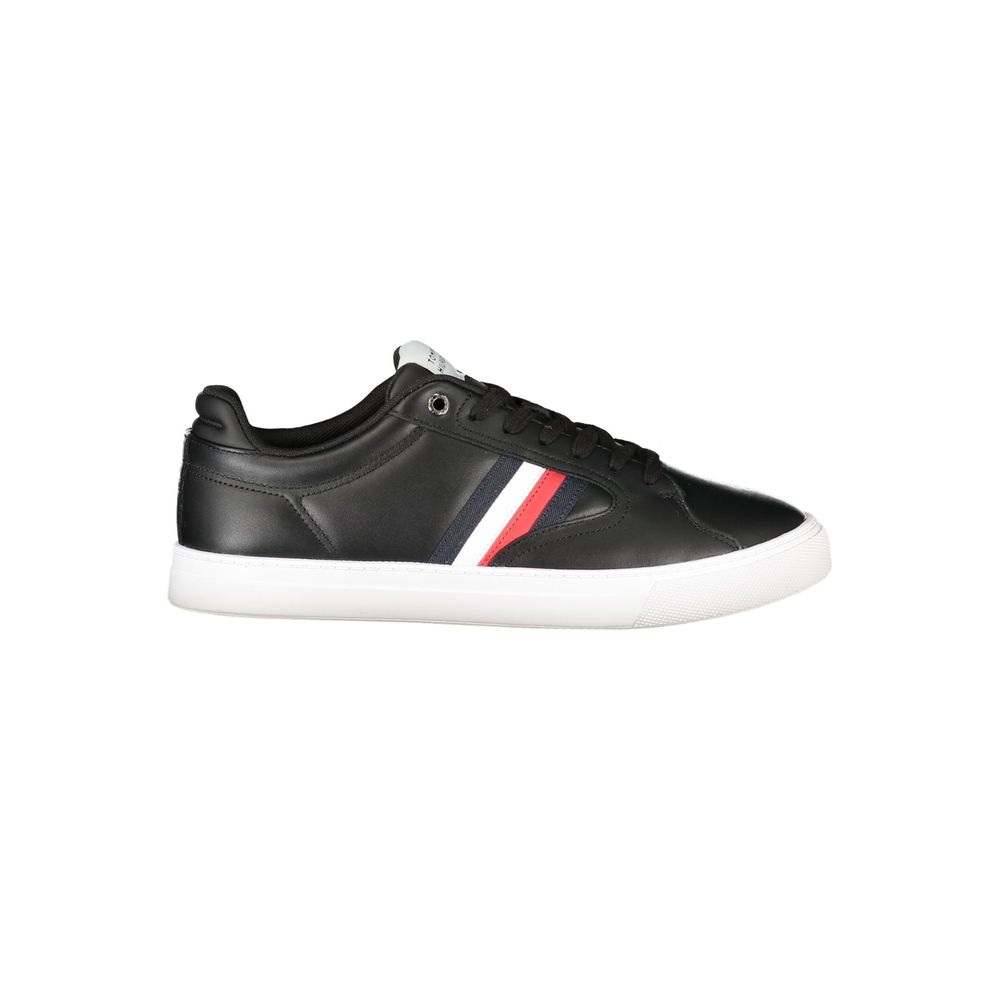 Tommy Hilfiger Schwarzes Leder Herren Sneaker