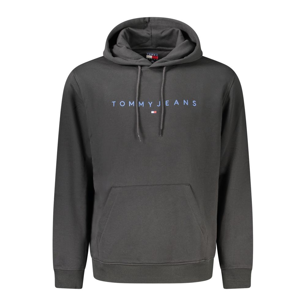 Tommy Hilfiger Schwarzer Baumwollpullover fĂŒr MĂ€nner