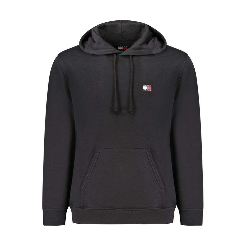 Tommy Hilfiger "Schwarzer Baumwollpullover für Männer mit zentraler Tasche"