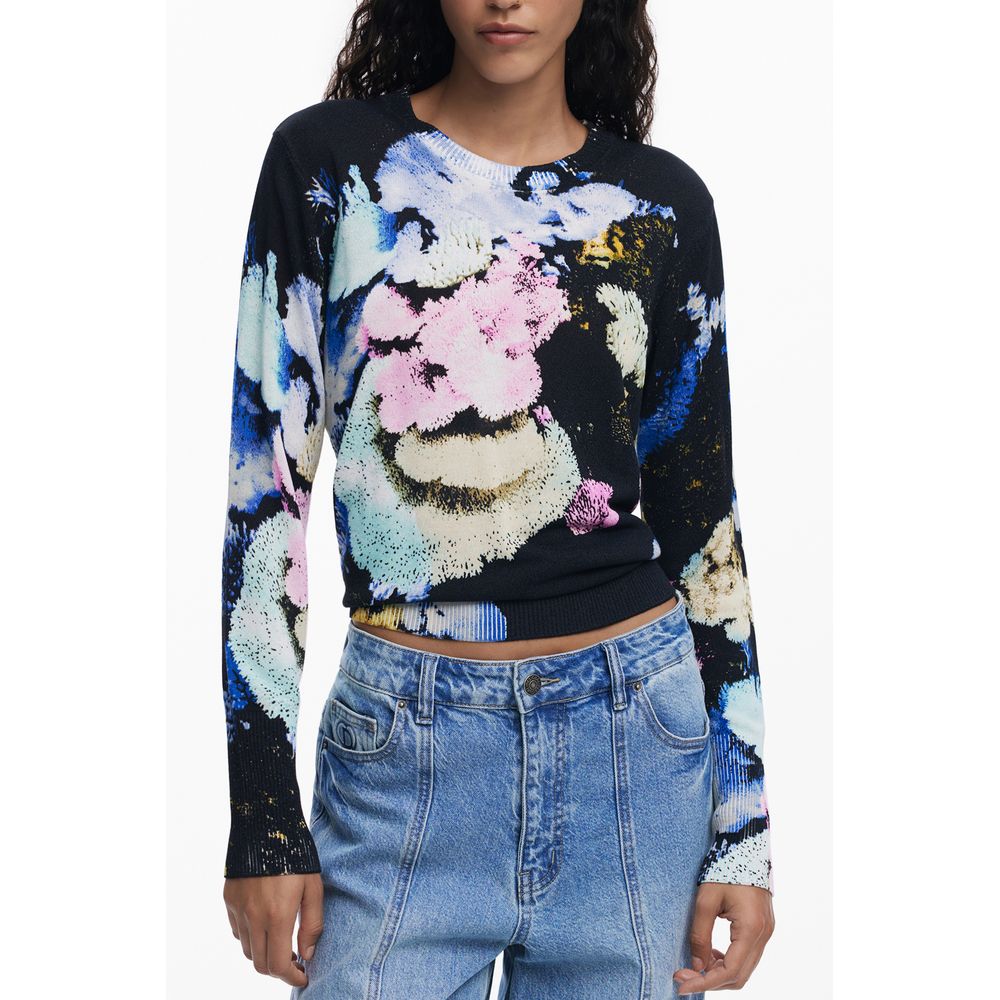 Desigual Schwarzer Leinenpullover für Frauen