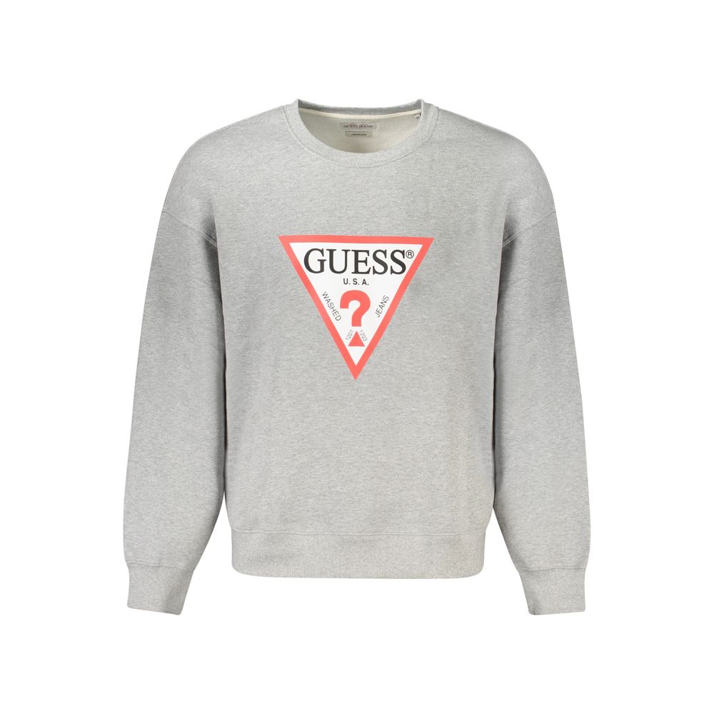 Guess Jeans Graues Baumwoll-Sweatshirt