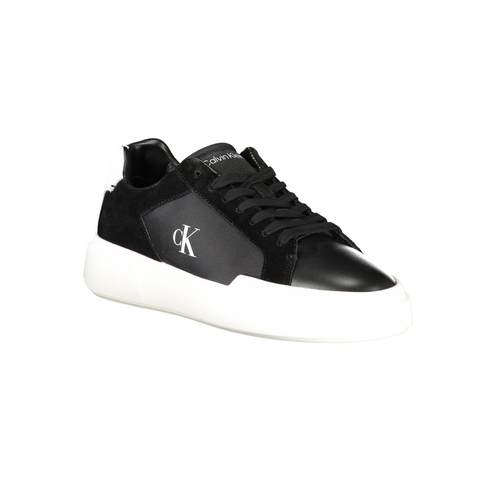 Calvin Klein Schwarzes Leder Herren Sneaker – Bild 2