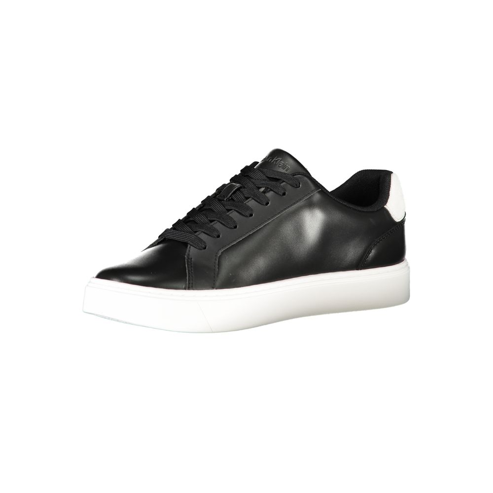 Calvin Klein Schwarzes Leder Herren Sneaker – Bild 3
