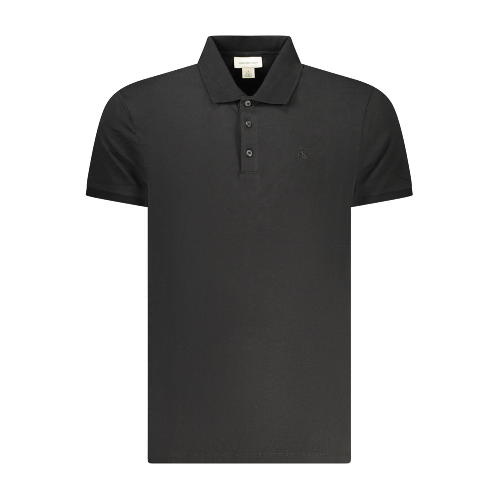Calvin Klein Baumwoll-Poloshirt in Schwarz